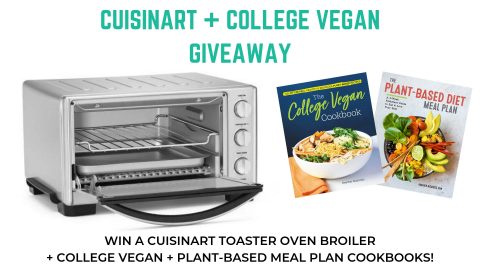 Cuisinart Toaster Oven Giveaway! Plus College Vegan + Plant-Based Meal Plan Cookbooks