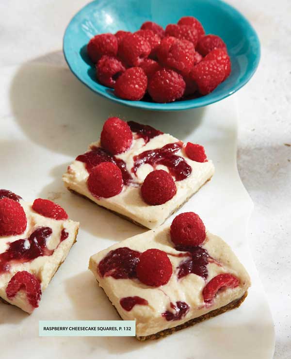 Vegan Raspberry Cheesecake Squares, from Tess Challis' Vegan Mediterranean Cookbook