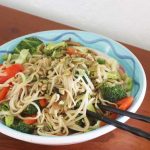 Asian rice noodle salad for a fresh & filling vegan summer meal