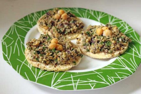 Chickpea sage crostini recipe (chickpea bruschetta)