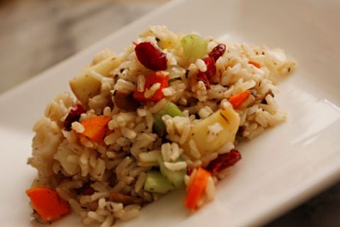 Cranberry-Thyme Brown Rice Stuffing | Vegan Holiday Recipe