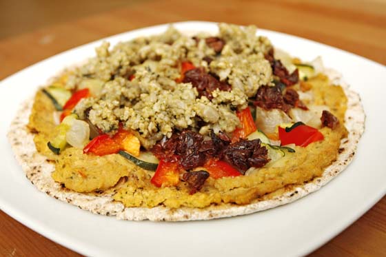 Mediterranean Hummus Pizza