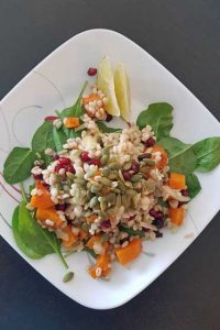 Healthy Vegan Pomegranate Barley Salad Recipe