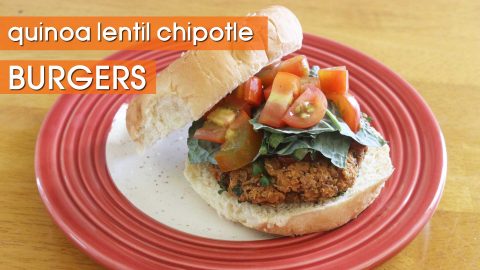 Quinoa Lentil Chipotle Veggie Burger Recipe