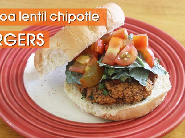 Quinoa Lentil Chipotle Veggie Burger Recipe