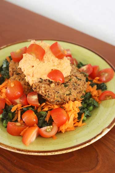Quinoa Lentil Chipotle Burgers