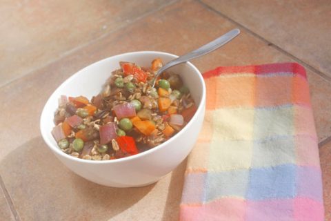 Savory oatmeal with balsamic