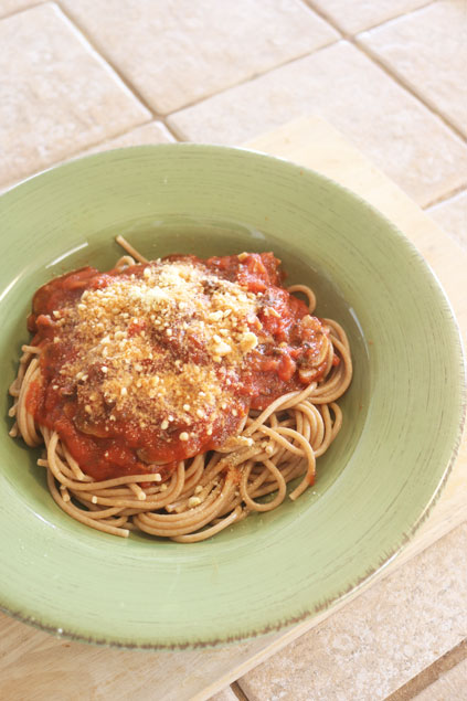 Easy Vegan Spaghetti Bolognese from the College Vegan Cookbook