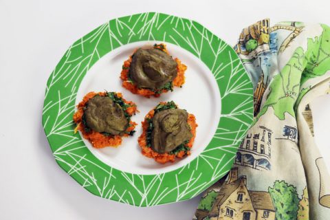 Vegan sweet potato nests - savory holiday brunch recipe