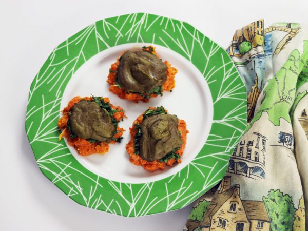 Vegan sweet potato nests - savory holiday brunch recipe