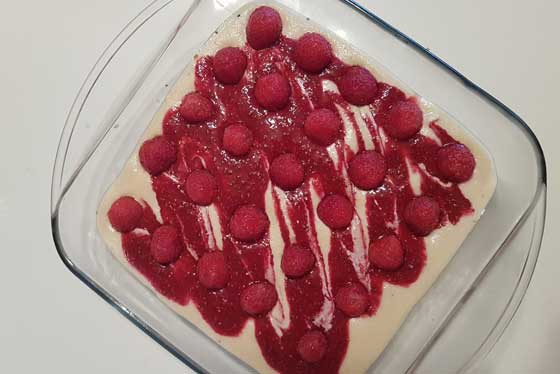 Vegan Raspberry Cheesecake Squares, from Tess Challis' Vegan Mediterranean Cookbook
