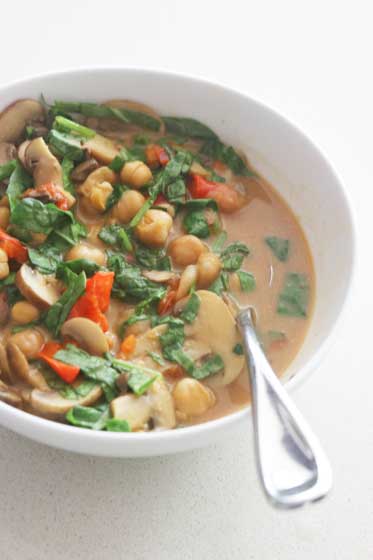 Thai Coconut Chickpea Stew in an Instant Pot or other electric pressure cooker