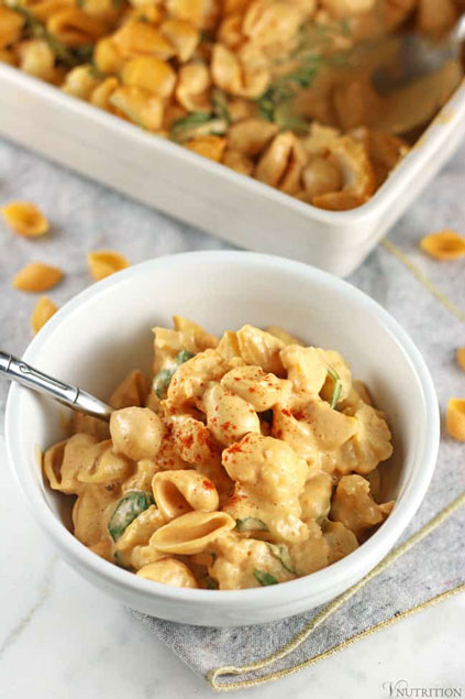 Buffalo Cauliflower Mac & Cheese by V Nutrition