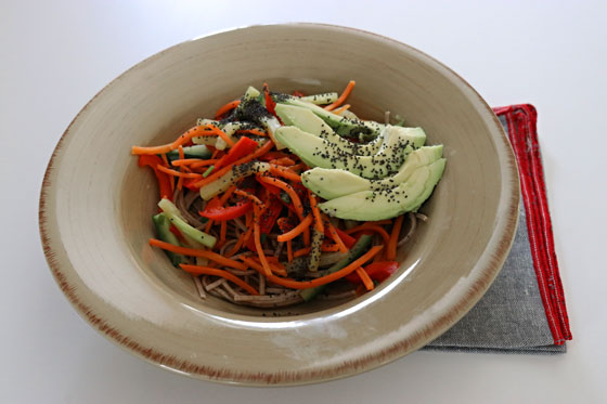 Warm Soba Noodle Salad Recipe - veganook